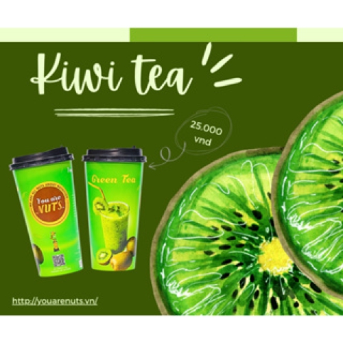 Trà Kiwi ly giấy tự pha thưởng thức tại nhà (65g) tiện lợi thương hiệu YOU ARE NUTS